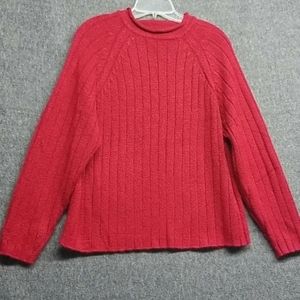 Carolyn Taylor Women's Red Sweater Long  Raglan Sleeve Size XL